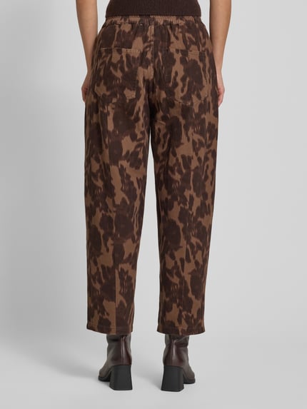 Jake*s Studio Woman Twill Pants mit elastischem Bund und Gesäßtaschen Dunkelbraun 5