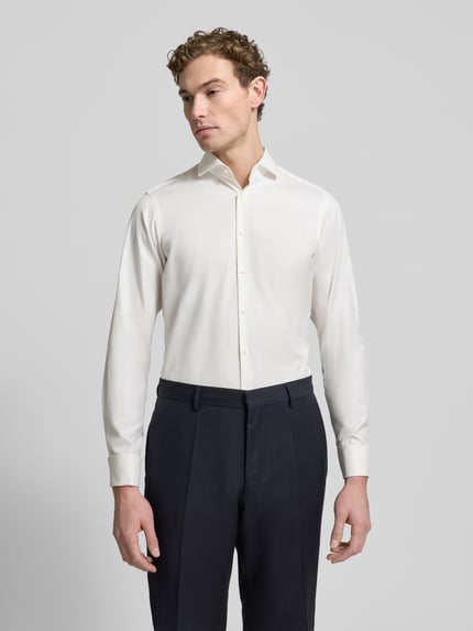 Jake*s Regular fit zakelijk overhemd van twill Wit - 4