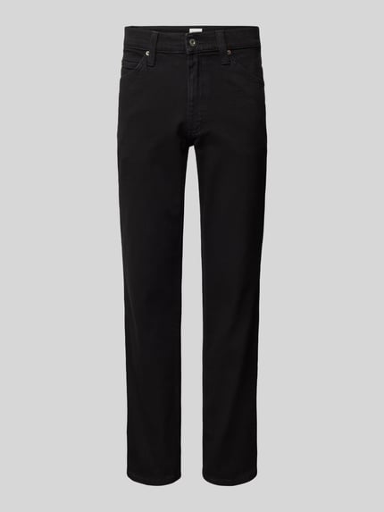 Mustang Straight fit jeans met labelpatch, model 'TRAMPER' Zwart - 2