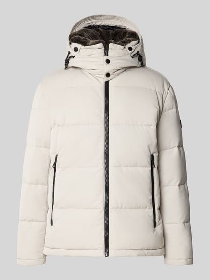 Produktfoto, Regular Fit Steppjacke mit Reißverschlusstaschen Modell 'ARCOLA' von Strellson in Offwhite, glatte Oberfläche, Herren Steppjacke von Strellson