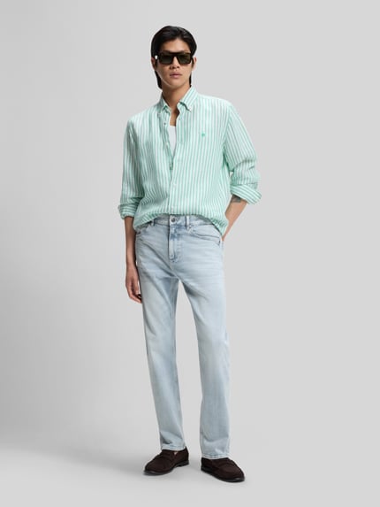 BOSS straight fit jeans van katoenmix model 'C-OGDEN' Lichtblauw - 1