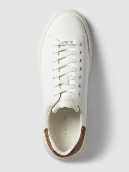 GUESS Sneaker mit Leder-Patches Modell 'ELBA' Weiss 3