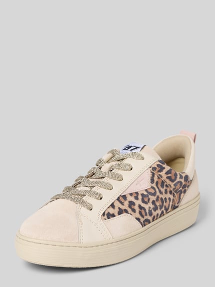 Tamaris low top sneakers met dierenprint Ecru - 1