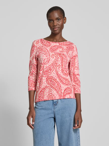 s.Oliver RED LABEL Relaxed fit 3/4-shirt van viscose-stretch Rood - 4