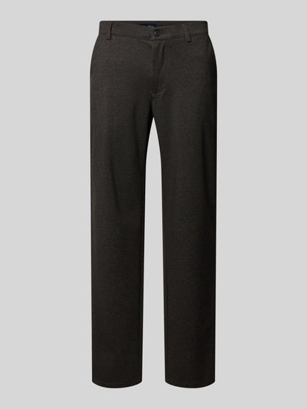 Christian Berg Men Regular Fit Stoffhose mit Viskose-Anteil Dunkelbraun 2