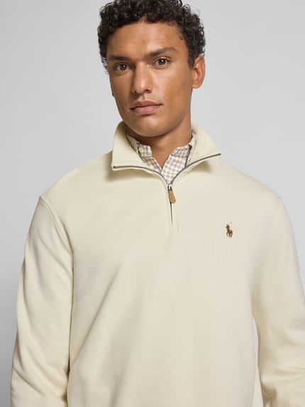 Polo Ralph Lauren Strickpullover mit Stehkragen Ecru 3
