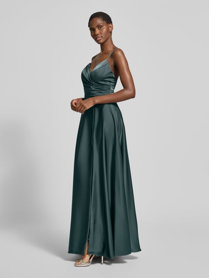 Laona Abendkleid mit Raffungen Petrol 1