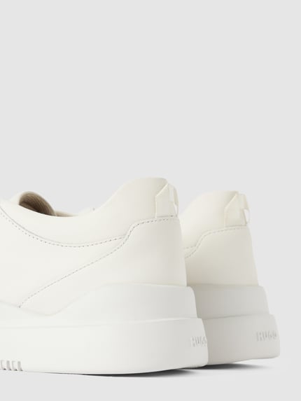 HUGO Sneakers van leer met labeldetails, model 'Blake' Wit - 2