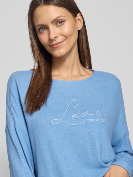 Tom Tailor Regular Fit Sweatshirt aus Viskose-Mix Bleu 3