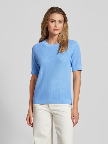 Selected Strickshirt mit Rundhalsausschnitt Modell 'SLFELINNA' Rauchblau 4
