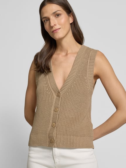 MOS MOSH Gilet met V-hals, model 'Kirby' Beige - 3