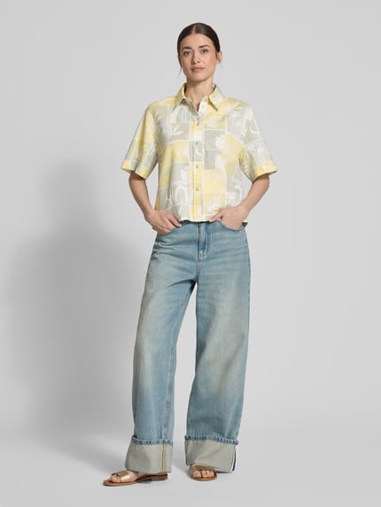 Jake*s Studio Woman Relaxed Fit Bluse mit Strukturmuster Lind 1