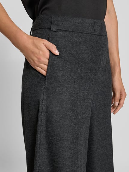 Raffaello Rossi Wide Leg Hose mit Viskose-Anteil Modell 'JASCHA' Dunkelgrau Melange 3
