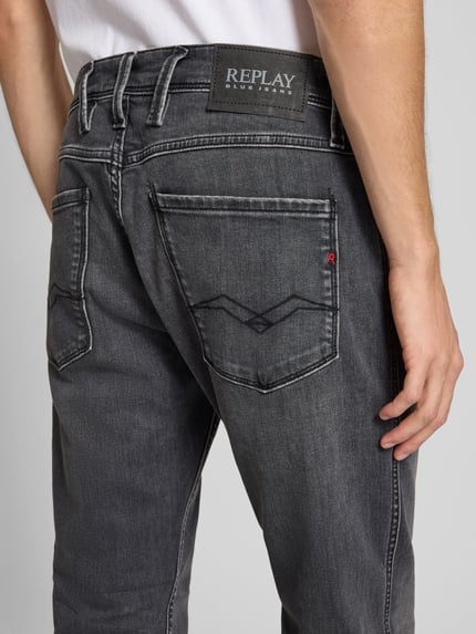 Replay Jeansy o kroju slim fit z 5 kieszeniami Antracytowy 3