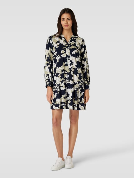 Tom Tailor Blousejurk van viscose in laagjeslook Marineblauw - 4