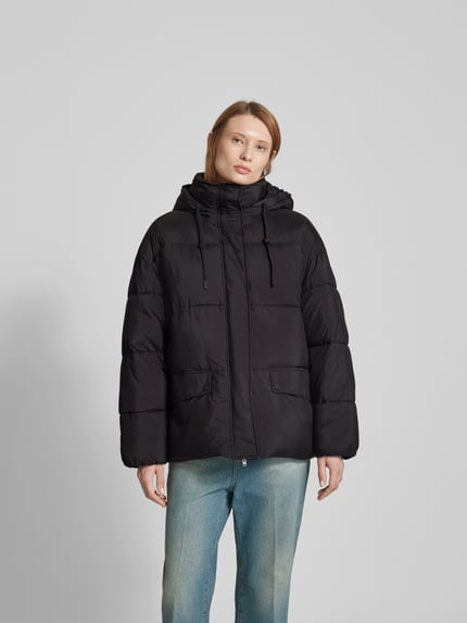 Closed Kurtka pikowana z kapturem BLACK 4