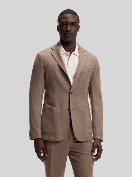 BOSS Marynarka w kroju slim fit z dodatkiem żywej wełny model 'P-Hanry-WG-264' Beżowy 4
