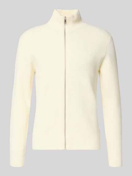 Lindbergh Cardigan mit Stehkragen und Reißverschluss Offwhite 2