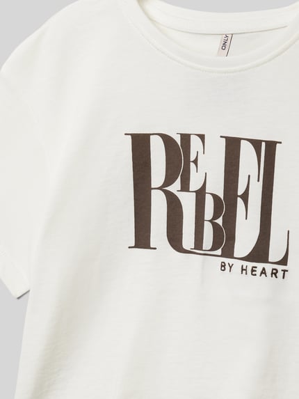 ONLY Regular Fit Crop Top aus reiner Baumwolle Modell 'LEONA' Offwhite 2