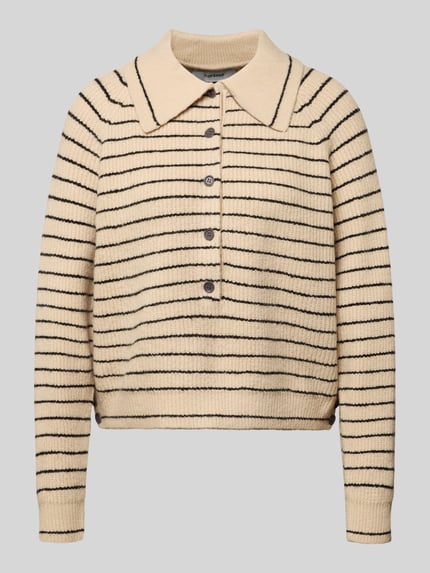 Relaxed Fit Strickpullover mit Polokragen Modell 'True' Shop The Look MANNEQUINE