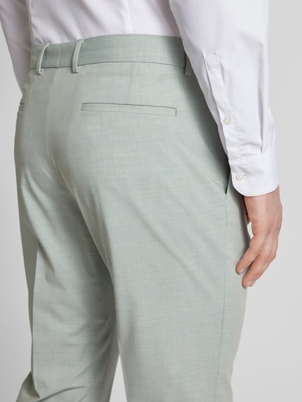 s.Oliver BLACK LABEL Spodnie do garnituru o kroju regular fit w kant model ‘Pure’ Limonkowy 3