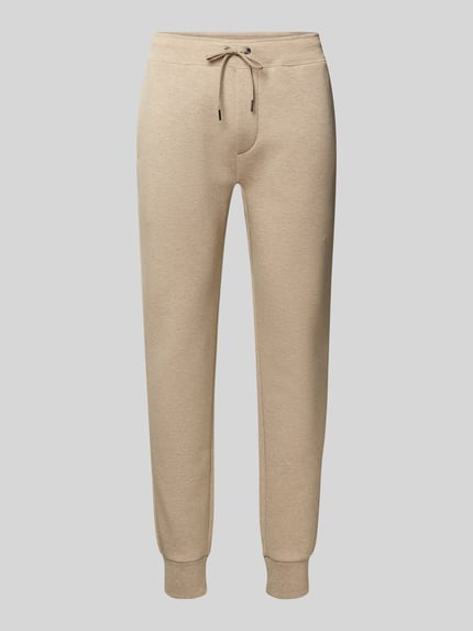 Produktfoto, Sweatpants mit elastischem Bund von Polo Ralph Lauren, Beige, Baumwoll-Mix, Lockere Schnittform, Tunnelzug, Eingrifftaschen, Gesäßtasche