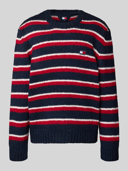 Tommy Jeans Regular Fit Strickpullover mit Alpaka-Anteil Marine 2