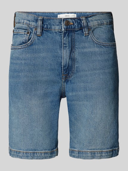 MANGO Slim Fit Jeansshorts im 5-Pocket-Design Modell 'JAROD' Blau 2