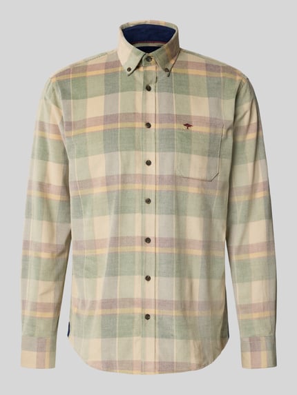 Fynch-Hatton Slim Fit Freizeithemd aus Cord Gruen 2