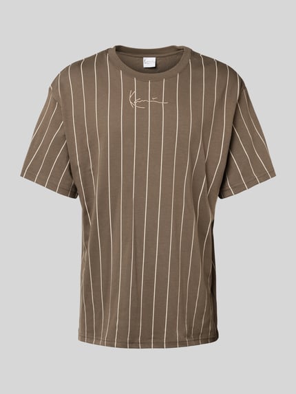 Karl Kani T-Shirt mit Label-Stitching Khaki 2