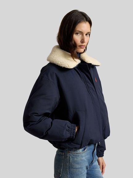 Polo Ralph Lauren kardigan rozpinany o kroju regular fit z kołnierzem typu teddy Granatowy 4