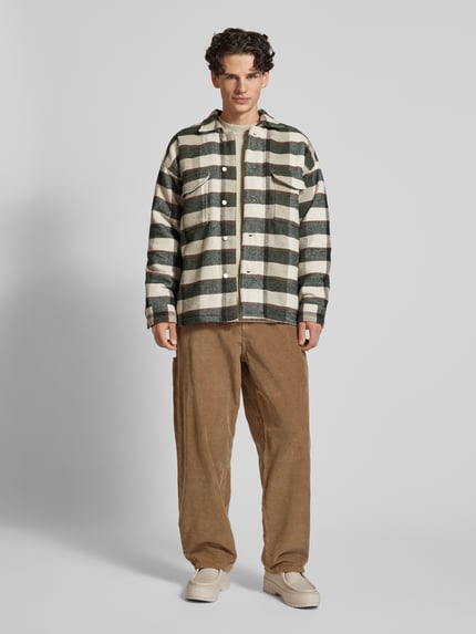 JACK & JONES Regular fit overhemdjack met wol Offwhite - 1