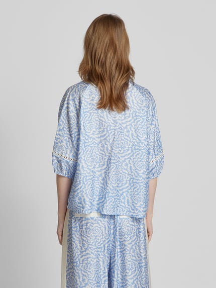 MOS MOSH Regular fit blouse met V-hals, model 'ALEYNA SAKU' Lichtblauw - 5