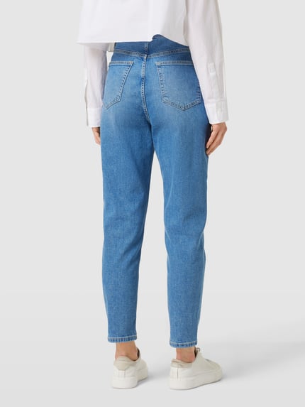 BOSS Jeansy o kroju straight fit z detalami z logo model ‘RUTH’ Jeansowy niebieski 5