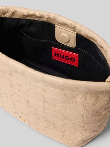 HUGO Handtasche mit Label-Applikation Modell 'Chris 2.0' Taupe 5