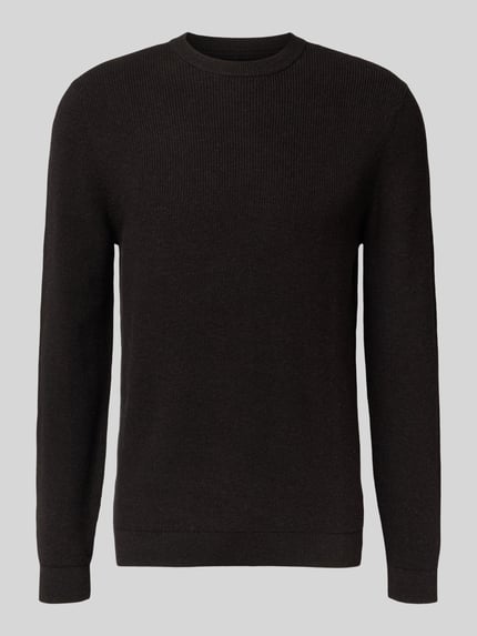MCNEAL Strickpullover mit gerippten Abschlüssen Schoko Melange 2