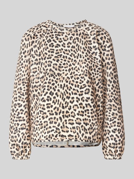 Rich & Royal Sweatshirt met ballonmouwen Beige - 2