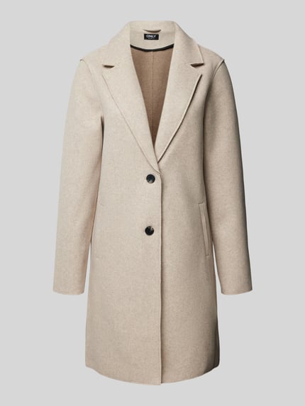 ONLY Lange jas met knoopsluiting, model 'CARRIE' Ecru - 2