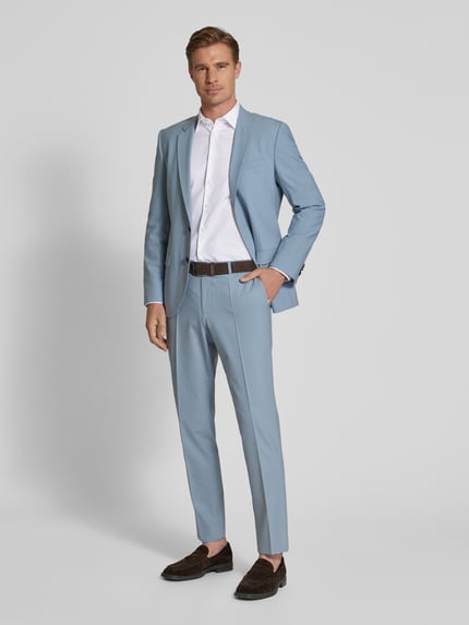HUGO Pak met reverskraag, model 'Arti/Hesten' Bleu - 1