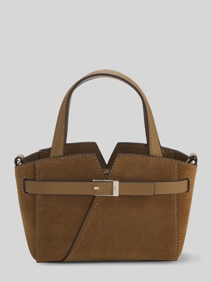 BOSS Shopper aus Kalbvelours mit Magnetverschluss Camel 1