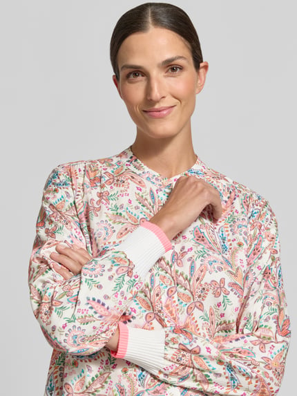 Emily Van den Bergh Regular Fit Bluse aus Viskose im Allover-Look Rosa 3