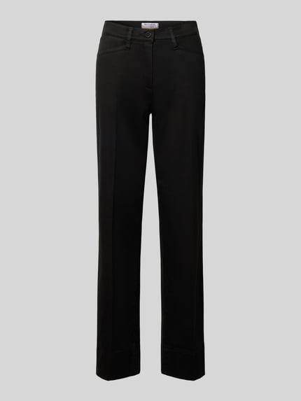 Productfoto, zwarte Super Slim Fit smalle broek uit mix van katoen en lyocell model 'LORELLA' van Raphaela By Brax, Dames.