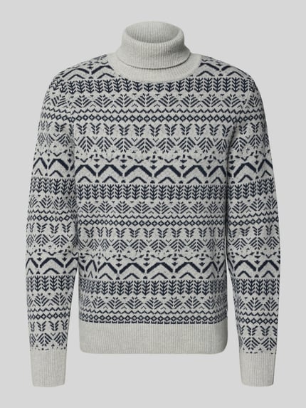 Brax Regular Fit Rollkragenpullover aus Woll-Mix Modell 'BRIAN' Beige 2