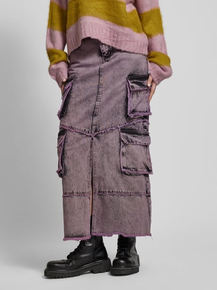 The Ragged Priest Jeansrok in 5-pocketmodel, model 'VORTEX' Felroze - 4