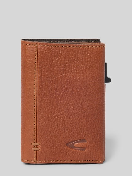 camel active Portemonnaie aus Rindsnappa mit Reißverschlussfach Cognac 1