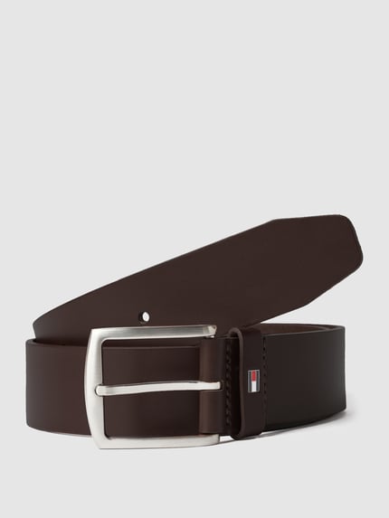 Tommy Hilfiger Leren riem met logo-applicatie Donkerbruin - 1