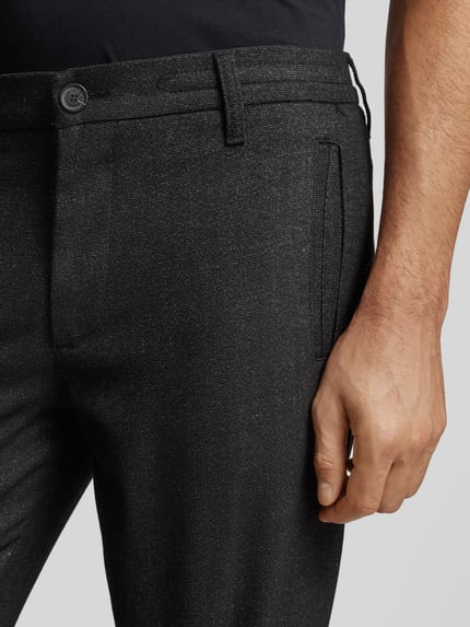 GABBA Regular Fit Cordhose mit Knopfverschluss Modell 'MONZA' Black 3