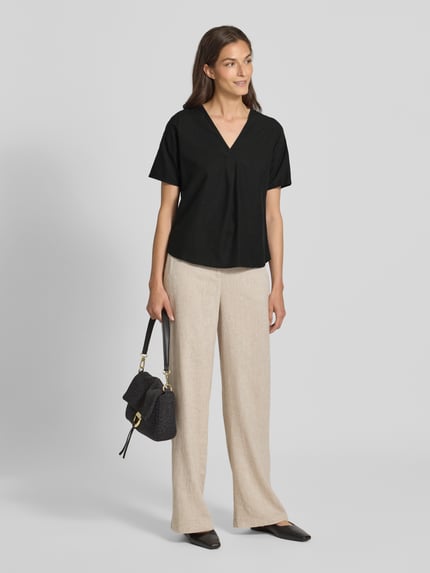 VILA Blouseshirt met V-hals, model 'PRISILLA' Zwart - 1