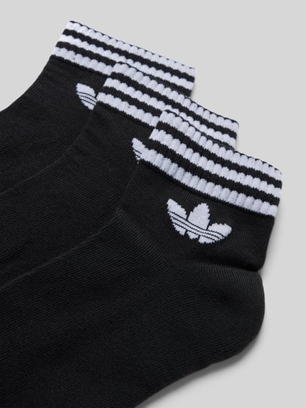 adidas Originals Sneakersokken met logoprint in een set van 3 paar Zwart - 2