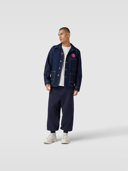 Kenzo Kurtka jeansowa z wyhaftowanym logo Ciemnoniebieski 1